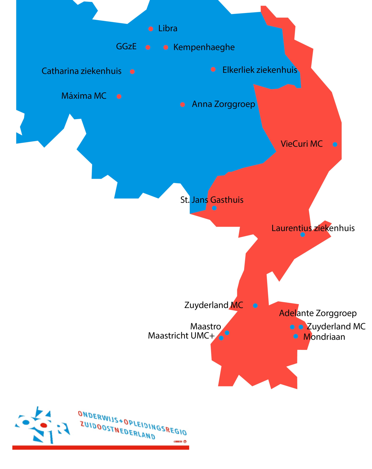 Landkaart OOR ZON partners